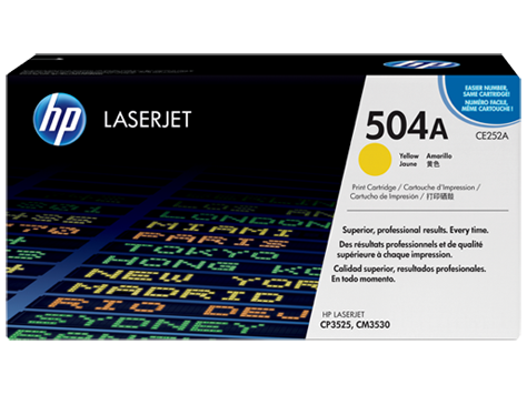 HP 504A Yellow Original LaserJet Toner Cartridge (CE252A)